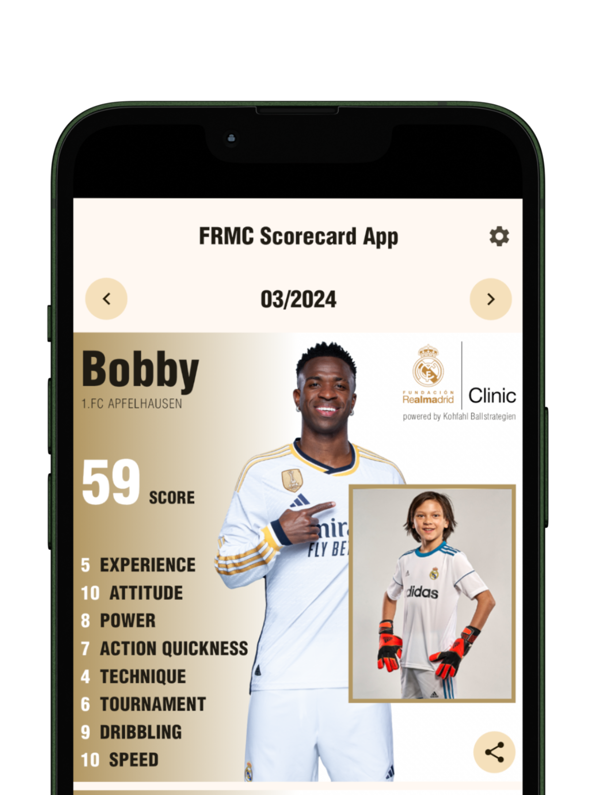Fundación Real Madrid Clinic Scorecard App